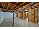 Unfinished basement with exposed ceiling, concrete floor, and utility access at 570 Harris Sw Ct, Marietta, GA 30060