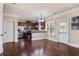 Dining area featuring hardwood floors with stainless steel appliances and access to the backyard at 461 Summerstone Ln, Lawrenceville, GA 30044