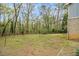 Large backyard featuring a mix of grassy areas and mature trees at 626 Mincey Ct, Stone Mountain, GA 30087