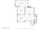 First floor layout of sunroom, kitchen, living room, dining room, foyer, and stairs at 10845 Shallowford Rd, Roswell, GA 30075