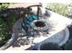 Outdoor fire pit area with lounge chairs and a beautiful pergola at 3324 Peachtree Ne Rd # 1010, Atlanta, GA 30326