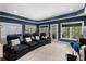 Home theater room with tiered seating, multiple windows and recessed lighting at 4020 Balleycastle Ln, Duluth, GA 30097
