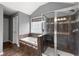 Modern bathroom featuring a glass-enclosed shower and a soaking tub at 5950 Bridge Stone Ct, Cumming, GA 30028
