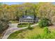 Elegant two-story home with a circular driveway, perfectly manicured lawn, and an inviting curb appeal at 6124 Kings Mountain Ct, Stone Mountain, GA 30087