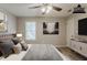 Stylishly staged bedroom with a comfortable bed, modern furniture, and ample natural light at 104 Natchez Trce, Atlanta, GA 30350