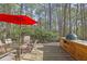 Relax on this outdoor deck with a beautiful view of nature and built in grill at 925 Crab Orchard Dr, Roswell, GA 30076