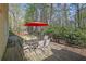 This large deck is perfect for entertaining friends and Gathering with an umbrella for shade at 925 Crab Orchard Dr, Roswell, GA 30076