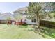The backyard has a spacious lawn that offers plenty of room for outdoor activities at 1480 Bramlett Forest Se Trl, Lawrenceville, GA 30045