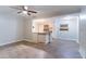 Open-concept living space with freshly painted walls and new floors leading into the kitchen at 3932 Lindsey Dr, Decatur, GA 30035