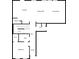 Detailed first-floor layout with a kitchen, living room, dining area, and bedroom at 485 Auburn Crossing Dr, Auburn, GA 30011