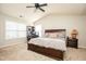 Spacious main bedroom with high ceilings, ceiling fan, and large windows at 246 Cavendar Way # 16, Marietta, GA 30066