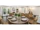 Open-concept dining area with hardwood floors, neutral walls and stylish seating at 2695 Peeler Rd, Dunwoody, GA 30360