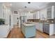 Modern kitchen with stainless steel appliances, granite countertops, and a stylish central island at 880 Crossfire Nw Rdg, Marietta, GA 30064
