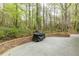 Backyard patio area with brick accents and a privacy wall, ideal for outdoor grilling at 5130 N Peachtree Rd, Dunwoody, GA 30338