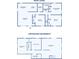 Detailed floor plan showcasing the layout of the main level and unfinished basement at 5496 Davis Dr, Austell, GA 30106
