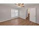 Bedroom featuring wood-look flooring and a ceiling fan at 602 Abingdon Way, Atlanta, GA 30328