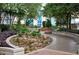 A landscaped common area with beautiful stone features at 855 Peachtree Ne St # 1912, Atlanta, GA 30308