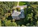 Aerial view of home with rooftop and outdoor deck surrounded by trees and greenery at 13 Sherman Nw Ln, Cartersville, GA 30121