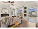 Open and airy living room with a fireplace, and door leading to the outdoor space at 2540 Ravencliff Dr # 155, Austell, GA 30168