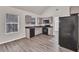 Modern kitchen with stainless steel appliances and sleek countertops at 4720 Buffalo St, Fairburn, GA 30213