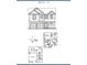 Detailed floor plan showing layout of two-story home with multiple bedrooms, garage, kitchen, and living areas at 112 Maplewood Ln, Conyers, GA 30094