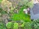 Beautifully landscaped backyard with a deck, stone patio, and mature trees at 2739 Springfount Trl, Lawrenceville, GA 30043