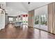 Expansive living area seamlessly connecting the living room and kitchen with access to the outdoor deck at 2739 Springfount Trl, Lawrenceville, GA 30043