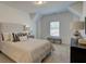 Bedroom with an upholstered headboard and decorative lamps at 724 Fairlane Dr, Marietta, GA 30064