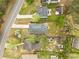 An aerial view of several homes with lush green yards, trees and long driveways at 4540 Bryant Rd, Buford, GA 30518