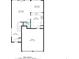 Detailed first floor floorplan of the townhome showing the garage, foyer, living room, and kitchen at 1680 Fair Oak Way # 24, Mableton, GA 30126