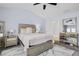 Spacious main bedroom with a large bed, nightstands, and a mirror at 1680 Fair Oak Way # 24, Mableton, GA 30126