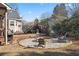 Backyard firepit with Adirondack chairs and fenced perimeter at 2230 Mcbrayer Ct, Cumming, GA 30028