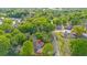 Birds eye view of a home surrounded by trees in a quiet neighborhood location at 1150 Tinsley Nw Dr, Conyers, GA 30012