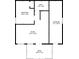 Layout of second floor with bedroom, room, storage, bathroom and deck at 1150 Tinsley Nw Dr, Conyers, GA 30012