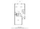 Detailed first floor plan featuring open layout, kitchen, living, dining, bath, pantry and garage at 2310 Portrush Se Way, Atlanta, GA 30339