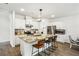 Stylish kitchen with granite counters, stainless appliances, white cabinets, and island with seating at 2310 Portrush Se Way, Atlanta, GA 30339