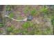 Aerial view of the property showing the house nestled among mature trees, offering privacy at 240 Wrights Mill Way, Canton, GA 30115