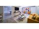 Cozy finished basement living area with stylish furnishings and decor at 240 Wrights Mill Way, Canton, GA 30115