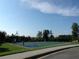 Outdoor basketball court surrounded by lush greenery and shade trees at 5224 Brendlynn Dr, Suwanee, GA 30024