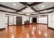 Finished basement with hardwood floors, coffered ceilings and recessed lighting at 4002 Moheb Sw St, Atlanta, GA 30331