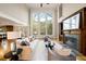 Bright living room featuring large windows, fireplace, and open floor plan at 4002 Moheb Sw St, Atlanta, GA 30331