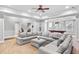 Large finished basement with a pool table, sectional seating, and well-lit recreational space at 2281 Bransley Pl, Duluth, GA 30097