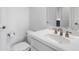 Bathroom featuring a white vanity with a copper faucet and an oval sink at 2281 Bransley Pl, Duluth, GA 30097