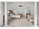 Spacious main bedroom with tray ceiling, columns, and a crib at 2281 Bransley Pl, Duluth, GA 30097
