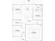 Detailed first floor blueprint showcasing the layout, including the kitchen, living spaces, and garage at 236 Paisley Way, Locust Grove, GA 30248