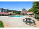 Enjoy the refreshing community pool with covered picnic areas and lounge seating, perfect for summer fun at 4688 Oakleigh Manor Dr, Powder Springs, GA 30127