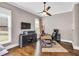 Spacious home office with a large window for natural light and neutral color palette at 6585 Queen Mill Se Rd, Mableton, GA 30126