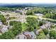 Stunning aerial view of the property showcasing neighborhood amenities and a glimpse of the downtown skyline at 4225 Maner Se St, Smyrna, GA 30080