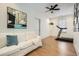 Cozy living room with hardwood floors, a comfortable sofa, and stylish decor at 4225 Maner Se St, Smyrna, GA 30080