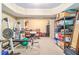 Finished basement area featuring a storage area and an exercise area at 7497 Treehouse Ct, Douglasville, GA 30135